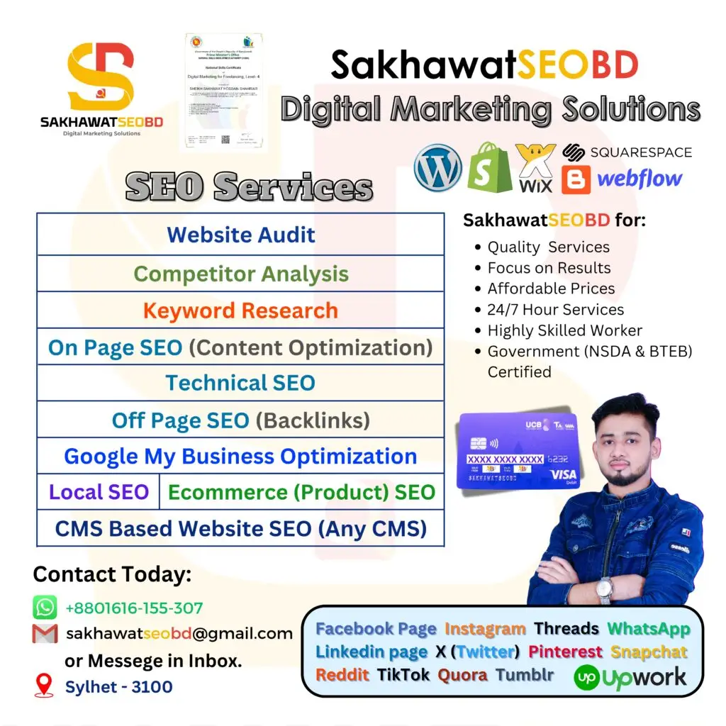 Search Engine Optimization from Sakhawatseobd