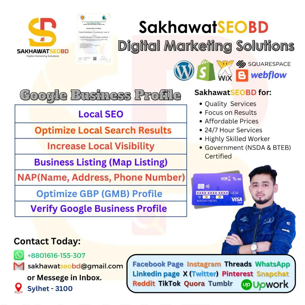 Google Business Profile(GBP) or Google my business(GMB)