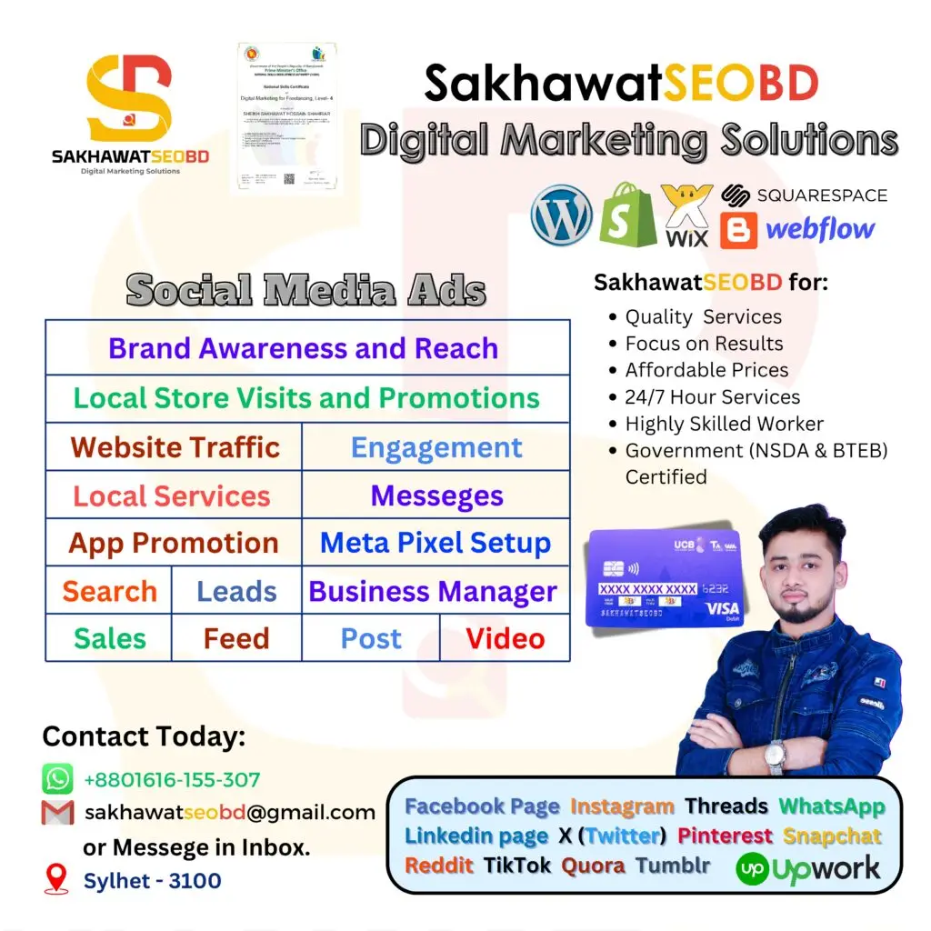 Social Meda ads from sakhawatseobd